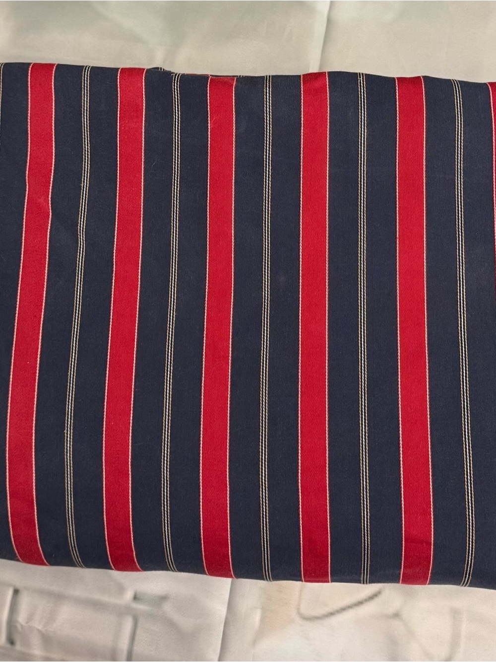Ralph Lauren Navy and Red Striped Duvet Cover